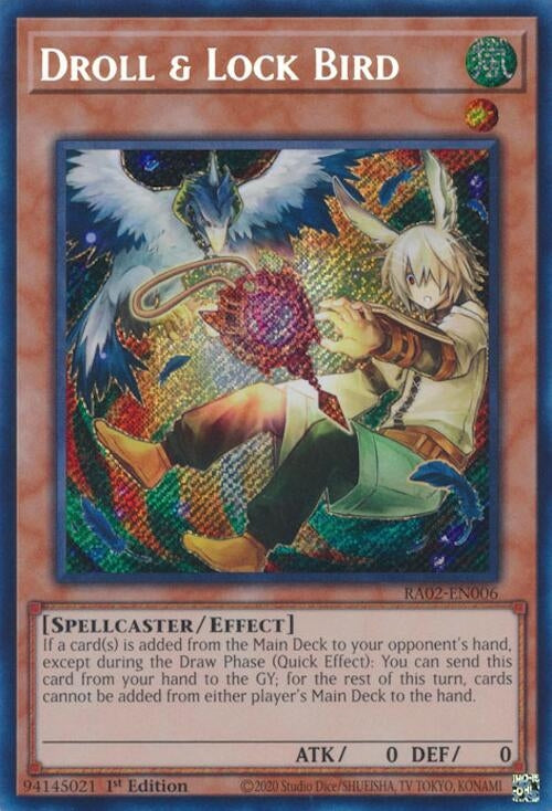 Image for Droll & Lock Bird (Alternate Art) (Secret Rare) (25th Anniversary Rarity Collection II) (RA02-EN006) - YuGiOh