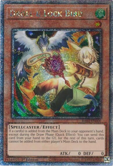Image for Droll & Lock Bird (Alternate Art) (Quarter Century Secret Rare) (25th Anniversary Rarity Collection II) (RA02-EN006) - YuGiOh