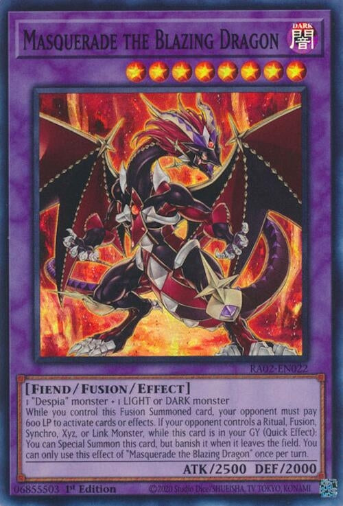 Image for Masquerade the Blazing Dragon (25th Anniversary Rarity Collection II) (RA02-EN022) - YuGiOh