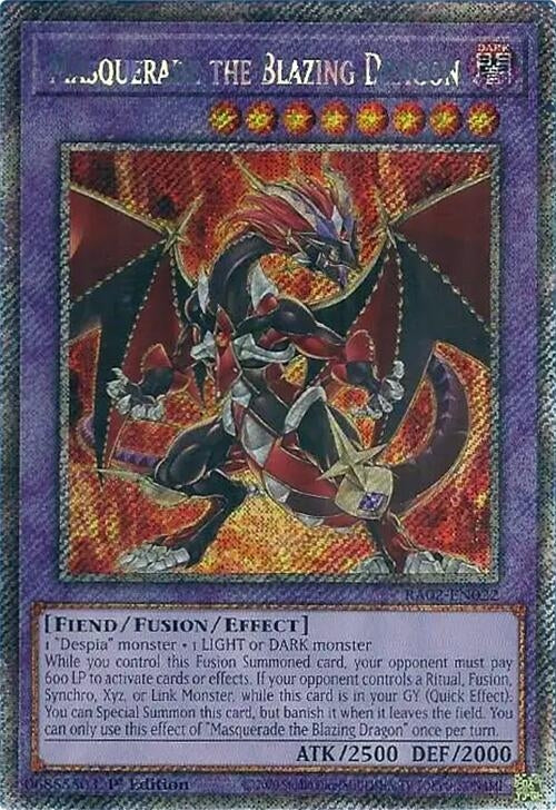Image for Masquerade the Blazing Dragon (Platinum Secret Rare) (25th Anniversary Rarity Collection II) (RA02-EN022) - YuGiOh