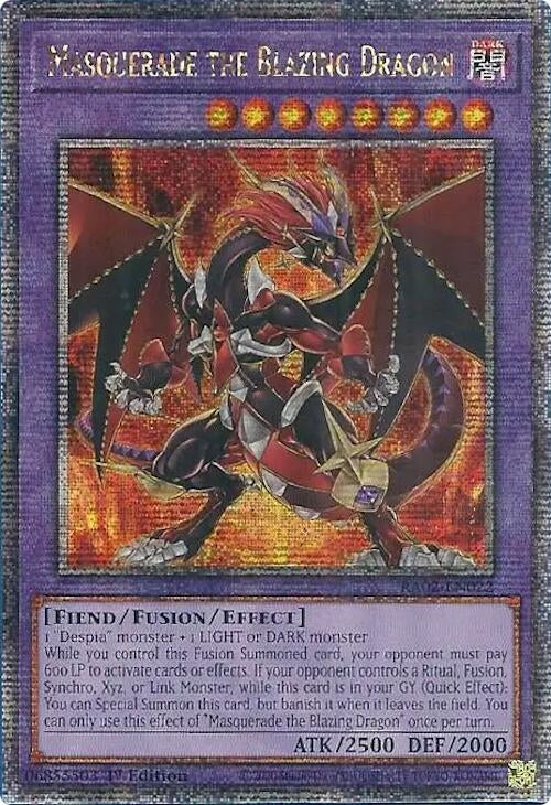 Image for Masquerade the Blazing Dragon (Quarter Century Secret Rare) (25th Anniversary Rarity Collection II) (RA02-EN022) - YuGiOh