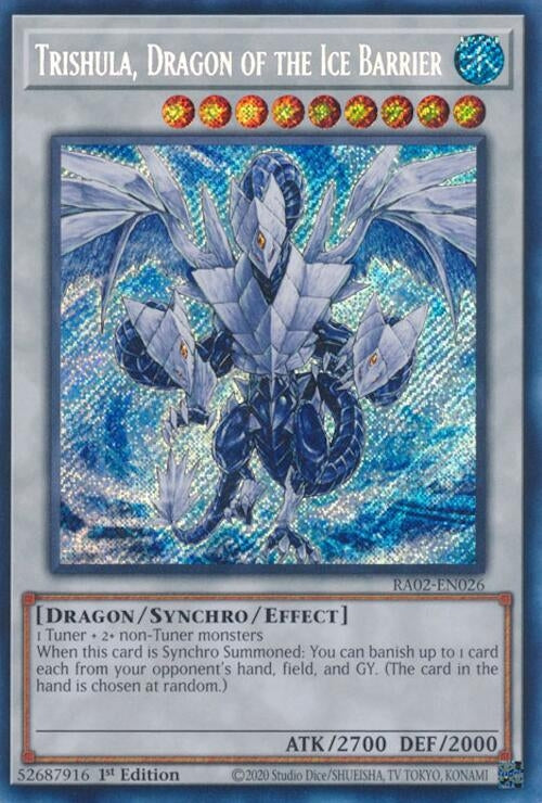 Image for Trishula, Dragon of the Ice Barrier (Secret Rare) (25th Anniversary Rarity Collection II) (RA02-EN026) - YuGiOh