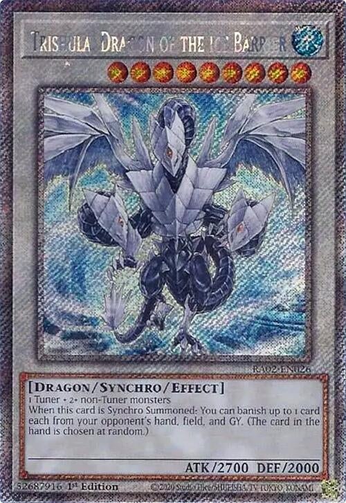 Image for Trishula, Dragon of the Ice Barrier (Platinum Secret Rare) (25th Anniversary Rarity Collection II) (RA02-EN026) - YuGiOh