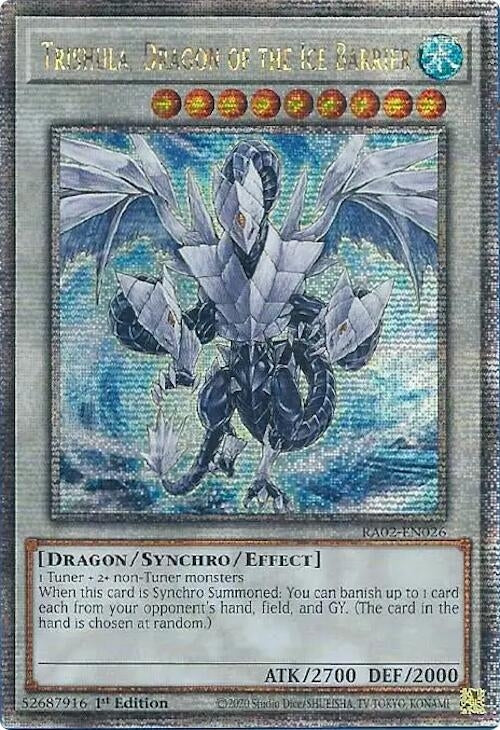 Image for Trishula, Dragon of the Ice Barrier (Quarter Century Secret Rare) (25th Anniversary Rarity Collection II) (RA02-EN026) - YuGiOh