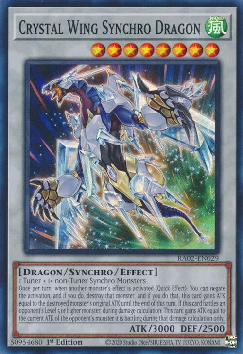 Image for Crystal Wing Synchro Dragon (25th Anniversary Rarity Collection II) (RA02-EN029) - YuGiOh