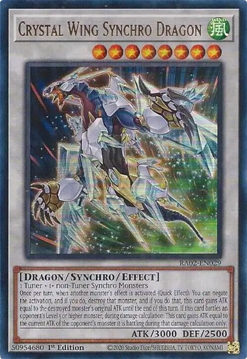 Image for Crystal Wing Synchro Dragon (UR) (25th Anniversary Rarity Collection II) (RA02-EN029) - YuGiOh