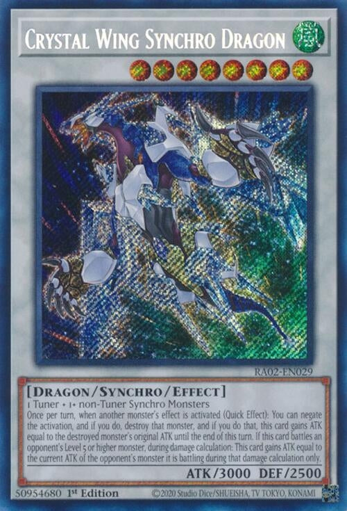 Image for Crystal Wing Synchro Dragon (Secret Rare) (25th Anniversary Rarity Collection II) (RA02-EN029) - YuGiOh