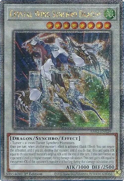 Image for Crystal Wing Synchro Dragon (Quarter Century Secret Rare) (25th Anniversary Rarity Collection II) (RA02-EN029) - YuGiOh