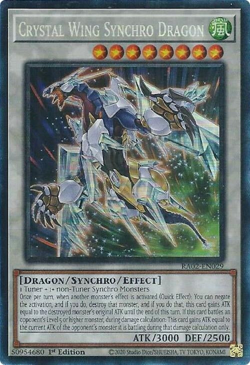 Image for Crystal Wing Synchro Dragon (PCR) (25th Anniversary Rarity Collection II) (RA02-EN029) - YuGiOh