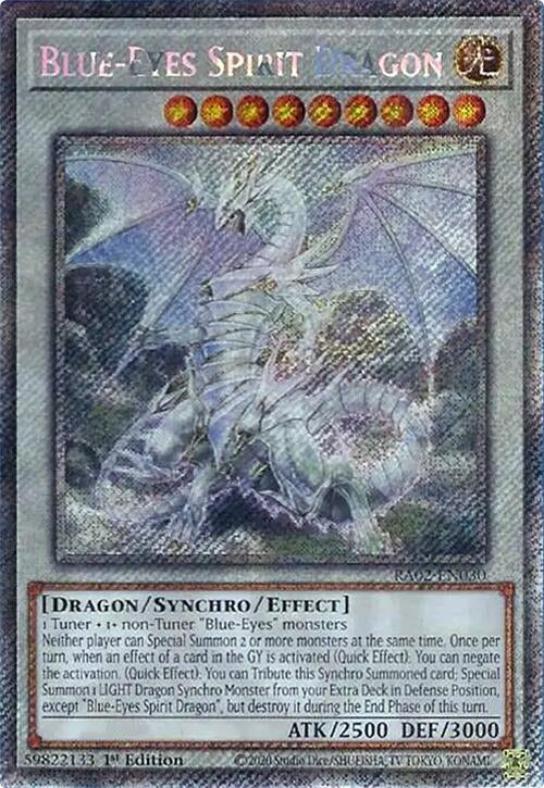 Image for Blue-Eyes Spirit Dragon (Platinum Secret Rare) (25th Anniversary Rarity Collection II) (RA02-EN030) - YuGiOh