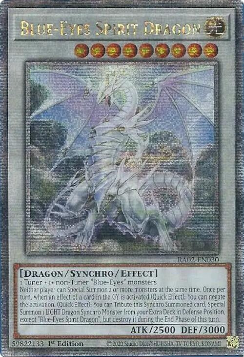 Image for Blue-Eyes Spirit Dragon (Quarter Century Secret Rare) (25th Anniversary Rarity Collection II) (RA02-EN030) - YuGiOh