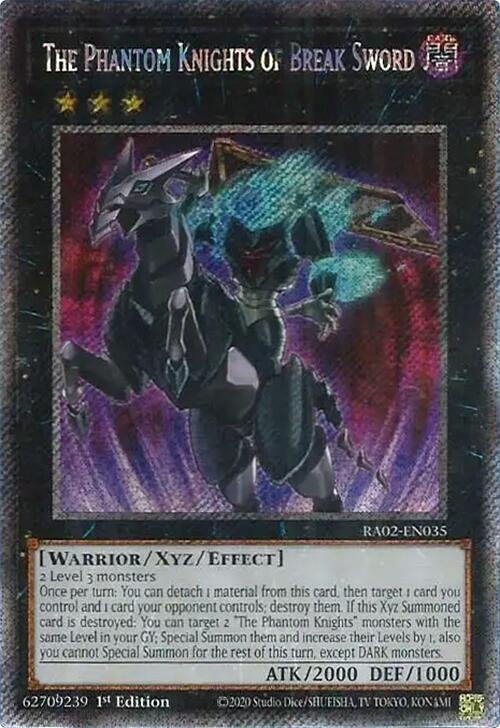 Image for The Phantom Knights of Break Sword (Platinum Secret Rare) (25th Anniversary Rarity Collection II) (RA02-EN035) - YuGiOh