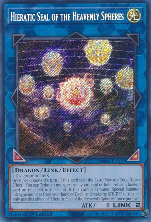 Image for Hieratic Seal of the Heavenly Spheres (Secret Rare) (25th Anniversary Rarity Collection II) (RA02-EN039) - YuGiOh