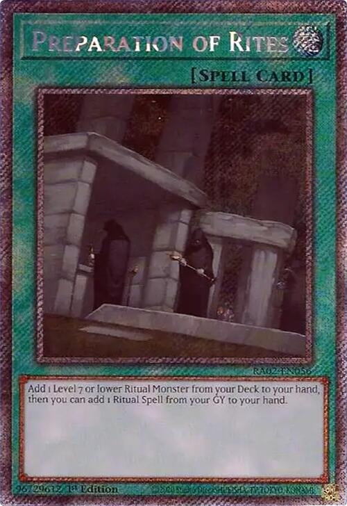 Image for Preparation of Rites (Platinum Secret Rare) (25th Anniversary Rarity Collection II) (RA02-EN056) - YuGiOh