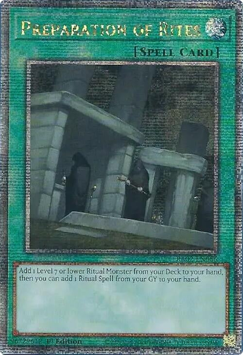 Image for Preparation of Rites (Quarter Century Secret Rare) (25th Anniversary Rarity Collection II) (RA02-EN056) - YuGiOh