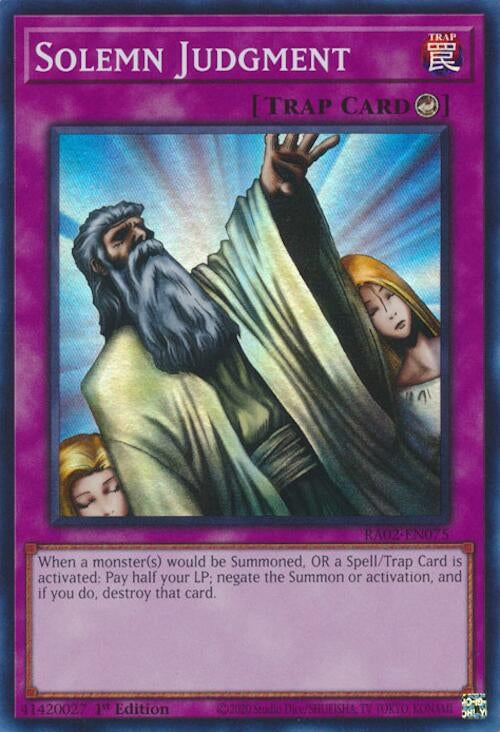 Image for Solemn Judgment (25th Anniversary Rarity Collection II) (RA02-EN075) - YuGiOh