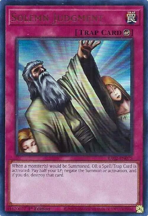 Image for Solemn Judgment (UR) (25th Anniversary Rarity Collection II) (RA02-EN075) - YuGiOh