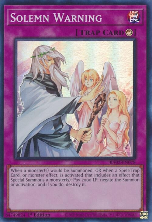 Image for Solemn Warning (25th Anniversary Rarity Collection II) (RA02-EN078) - YuGiOh