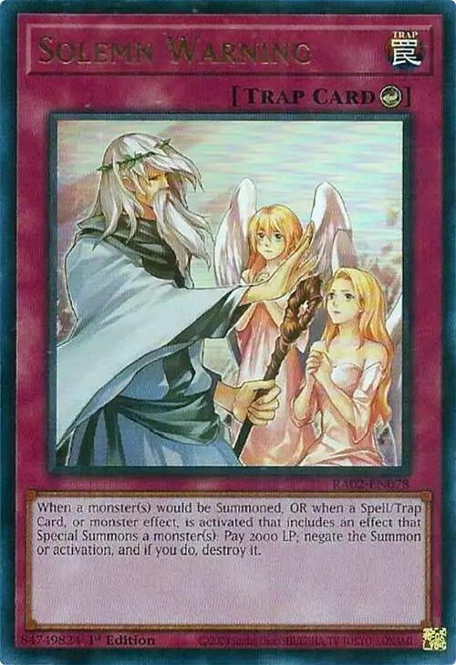 Image for Solemn Warning (UR) (25th Anniversary Rarity Collection II) (RA02-EN078) - YuGiOh