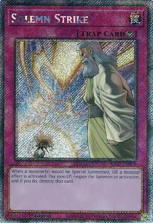 Image for Solemn Strike (Platinum Secret Rare) (25th Anniversary Rarity Collection II) (RA02-EN079) - YuGiOh