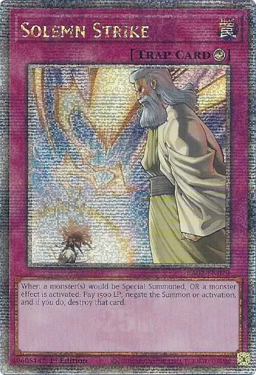 Image for Solemn Strike (Quarter Century Secret Rare) (25th Anniversary Rarity Collection II) (RA02-EN079) - YuGiOh