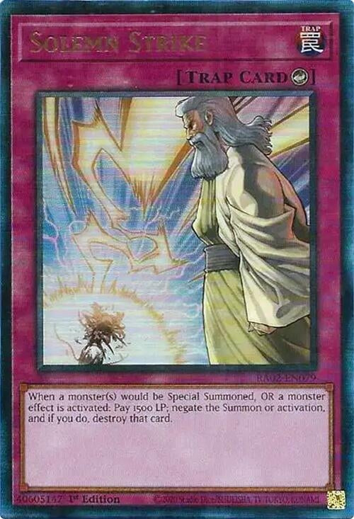 Image for Solemn Strike (PUR) (25th Anniversary Rarity Collection II) (RA02-EN079) - YuGiOh