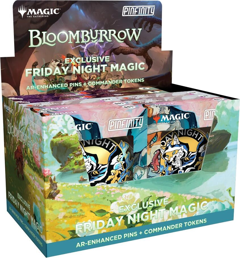 Image for Bloomburrow - Pinfinity Friday Night Magic AR-Enhanced Pin + Commander Token Display - Magic: The Gathering