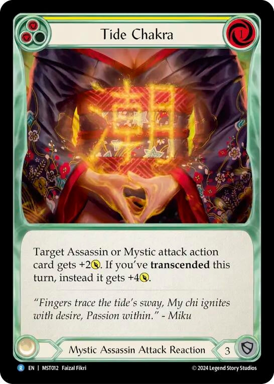 Image for Tide Chakra (Yellow) (Part the Mistveil) (MST012) - Flesh and Blood TCG