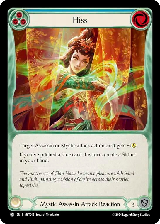 Image for Hiss (Blue) (Part the Mistveil) (MST016) - Flesh and Blood TCG