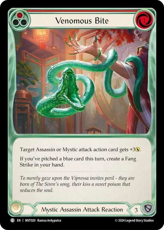 Image for Venomous Bite (Red) (Part the Mistveil) (MST020) - Flesh and Blood TCG