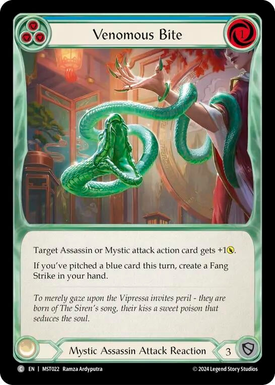 Image for Venomous Bite (Blue) (Part the Mistveil) (MST022) - Flesh and Blood TCG