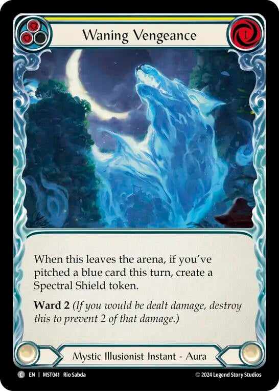 Image for Waning Vengeance (Yellow) (Part the Mistveil) (MST041) - Flesh and Blood TCG