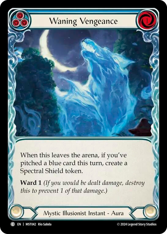 Image for Waning Vengeance (Blue) (Part the Mistveil) (MST042) - Flesh and Blood TCG