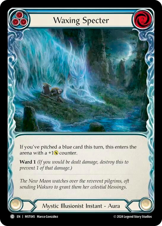 Image for Waxing Specter (Blue) (Part the Mistveil) (MST045) - Flesh and Blood TCG