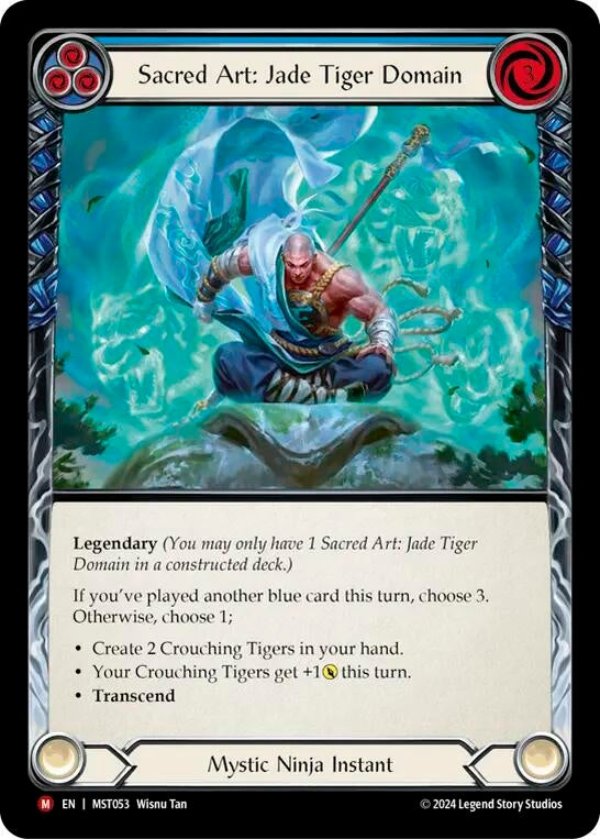 Image for Sacred Art: Jade Tiger Domain // Inner Chi (Part the Mistveil) (MST053) - Flesh and Blood TCG