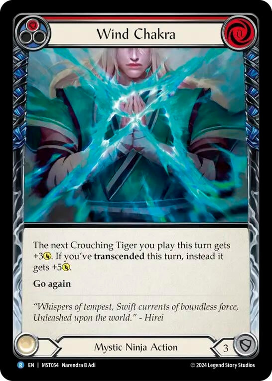 Image for Wind Chakra (Red) (Part the Mistveil) (MST054) - Flesh and Blood TCG
