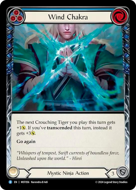 Image for Wind Chakra (Blue) (Part the Mistveil) (MST056) - Flesh and Blood TCG