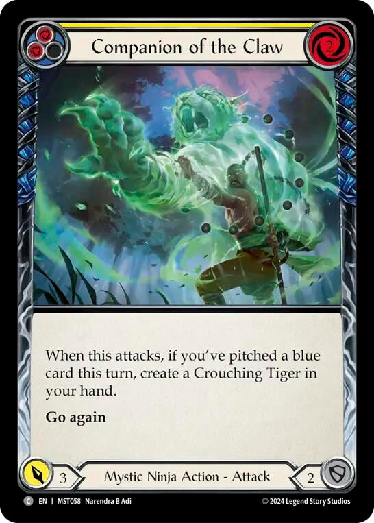 Image for Companion of the Claw (Yellow) (Part the Mistveil) (MST058) - Flesh and Blood TCG