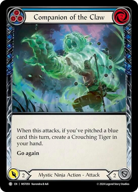 Image for Companion of the Claw (Blue) (Part the Mistveil) (MST059) - Flesh and Blood TCG