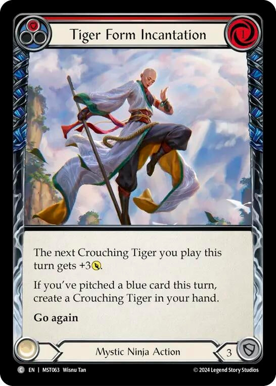 Image for Tiger Form Incantation (Red) (Part the Mistveil) (MST063) - Flesh and Blood TCG