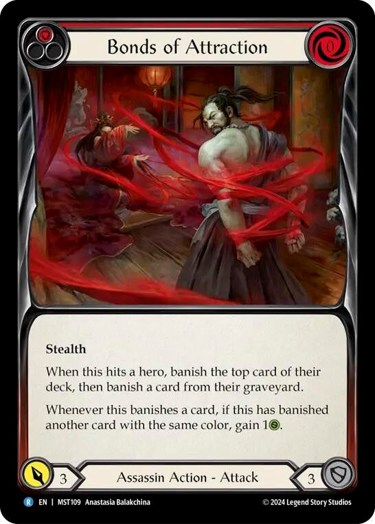 Image for Bonds of Attraction (Red) (Part the Mistveil) (MST109) - Flesh and Blood TCG