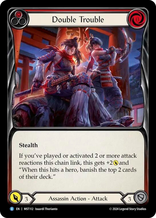 Image for Double Trouble (Red) (Part the Mistveil) (MST112) - Flesh and Blood TCG