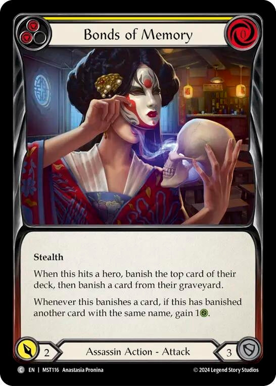 Image for Bonds of Memory (Yellow) (Part the Mistveil) (MST116) - Flesh and Blood TCG