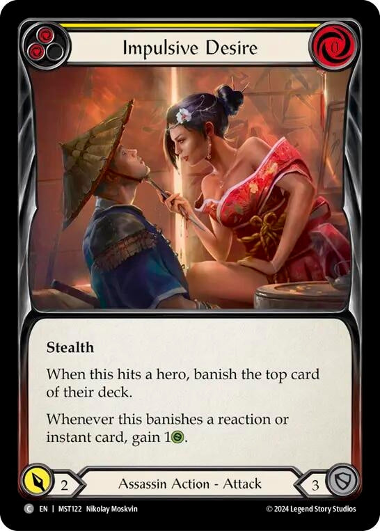 Image for Impulsive Desire (Yellow) (Part the Mistveil) (MST122) - Flesh and Blood TCG