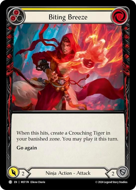 Image for Biting Breeze (Yellow) (Part the Mistveil) (MST174) - Flesh and Blood TCG