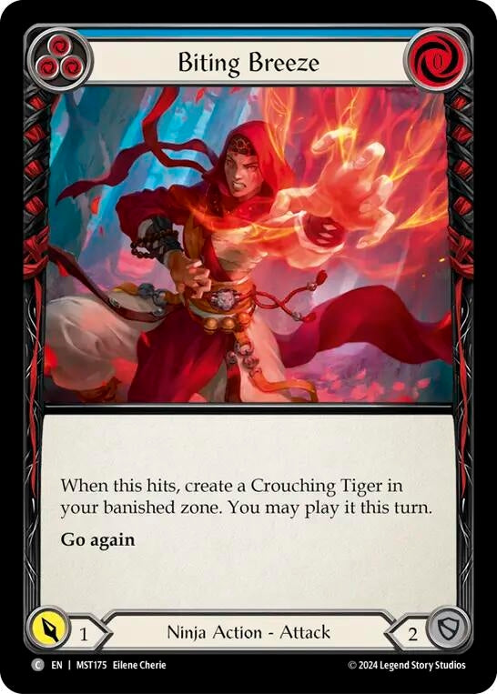 Image for Biting Breeze (Blue) (Part the Mistveil) (MST175) - Flesh and Blood TCG