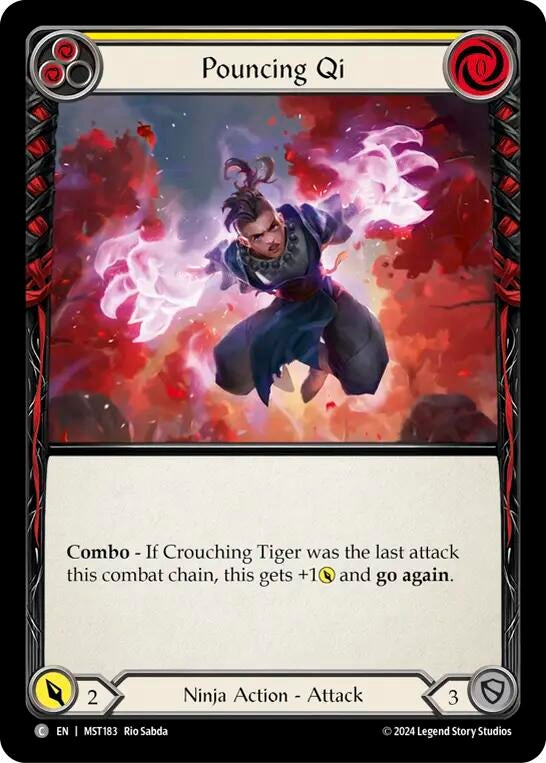 Image for Pouncing Qi (Yellow) (Part the Mistveil) (MST183) - Flesh and Blood TCG