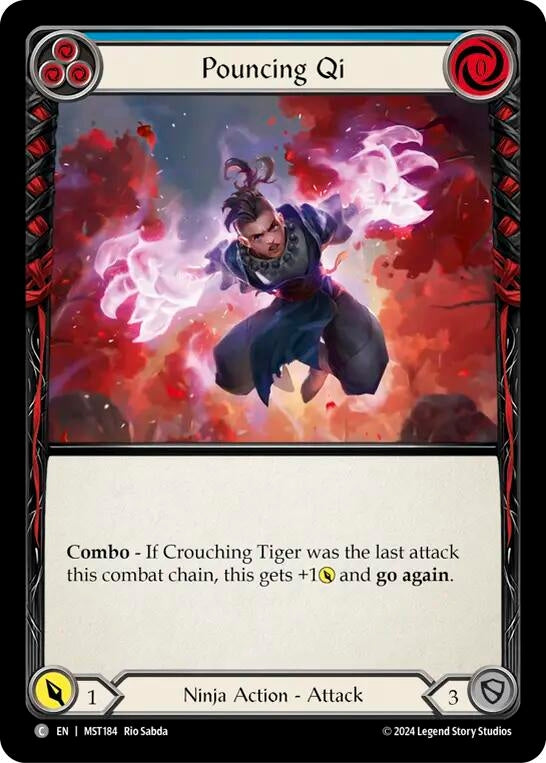 Image for Pouncing Qi (Blue) (Part the Mistveil) (MST184) - Flesh and Blood TCG