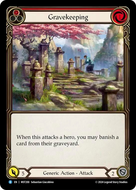 Image for Gravekeeping (Red) (Part the Mistveil) (MST200) - Flesh and Blood TCG