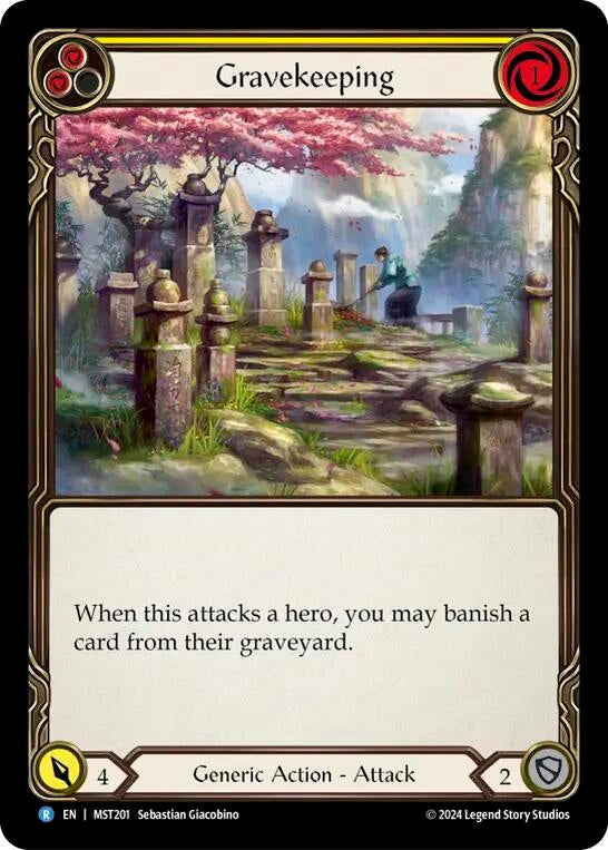 Image for Gravekeeping (Yellow) (Part the Mistveil) (MST201) - Flesh and Blood TCG